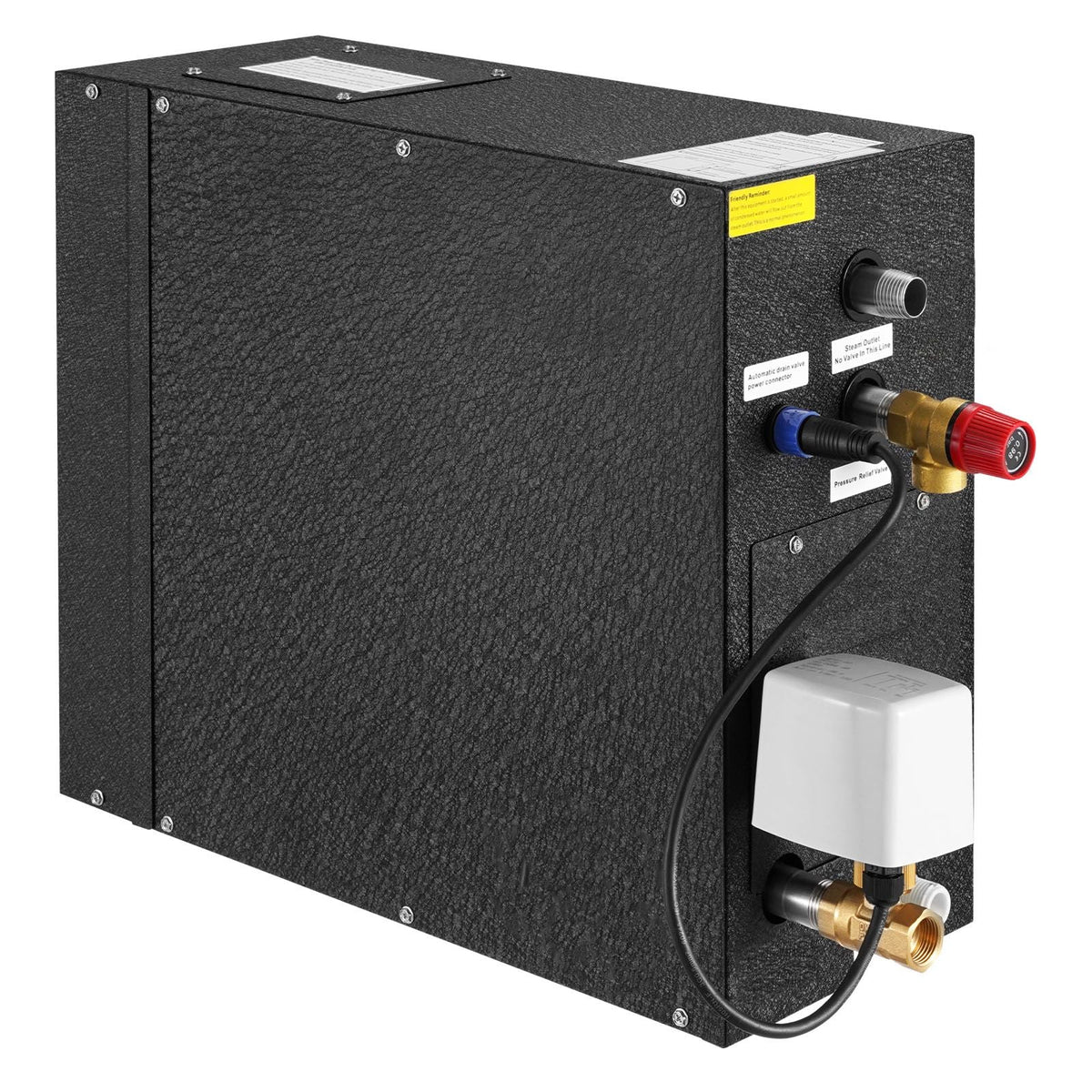 Steam Generator, 7.5 kW Steam Shower System with Controller for Home Sauna Bath Spa, Commercial Auto Drain Kit with Overheat, Dry-Run & Overpressure Protection, 10 Min to 24h Efficient, Black