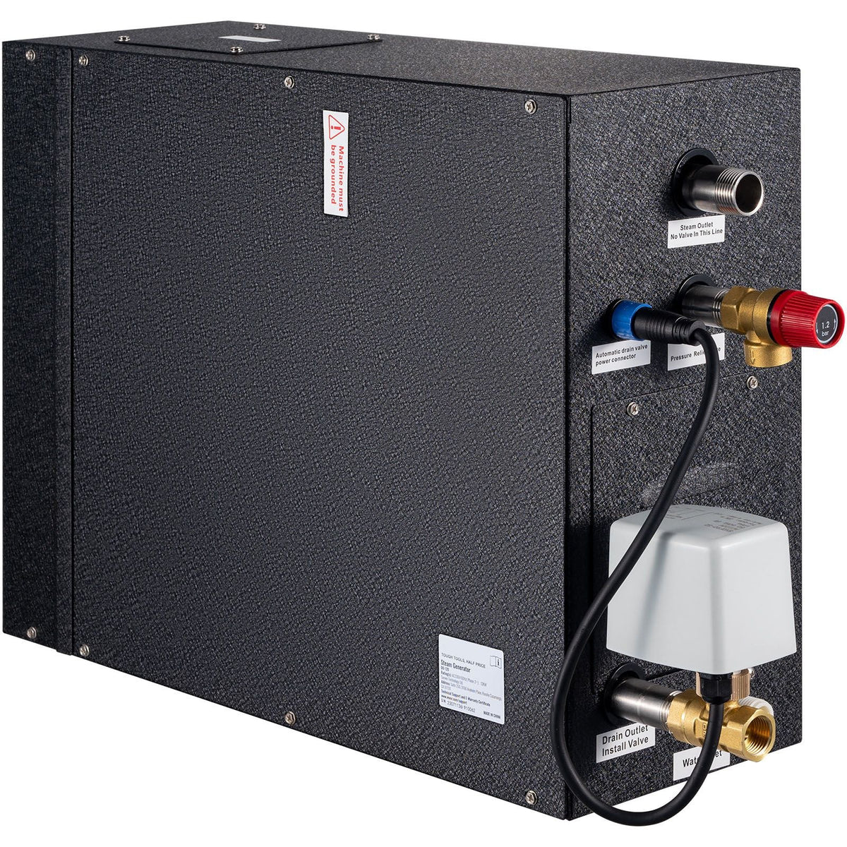Steam Shower Generator, 10.5 kW, Segmented Heating & Temperature Customization & 24h Timer Steam Bath Kit, Automatic Drainage Luxury Home Steam Shower System, Acrylic Tested to UL Standards