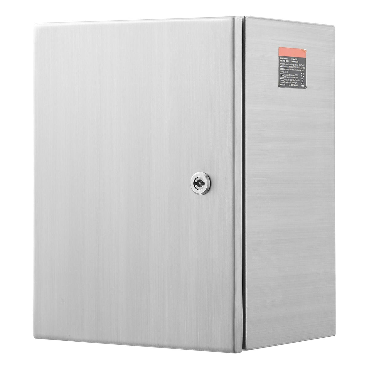 Steel Electrical Box, 24"x 20"x 8", 304 Stainless Steel Electrical Enclosure Box, Wall-Mounted Outdoor Electrical Electronic Equipment Enclosure with Mounting Plate Hinges Lock, IP66 Waterproof