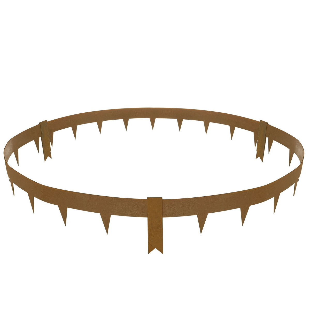 Steel Landscape Edging, 10-pack Steel Garden Edging Borders, 39.6" L x 2" H Strips, Hammer-in Edging Border, Bendable Metal Landscape Edging for Yard, Garden, 2.5" Spike Height, Rustic Brown