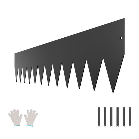 Steel Landscape Edging, 4 Packs 40 x 8 in Rust-Resistant Metal Landscape Edging, Bendable Garden Edging Border, Heavy Duty Lawn Edging, Easy-to-Install, Flower Bed Yard Pathway Divider Black