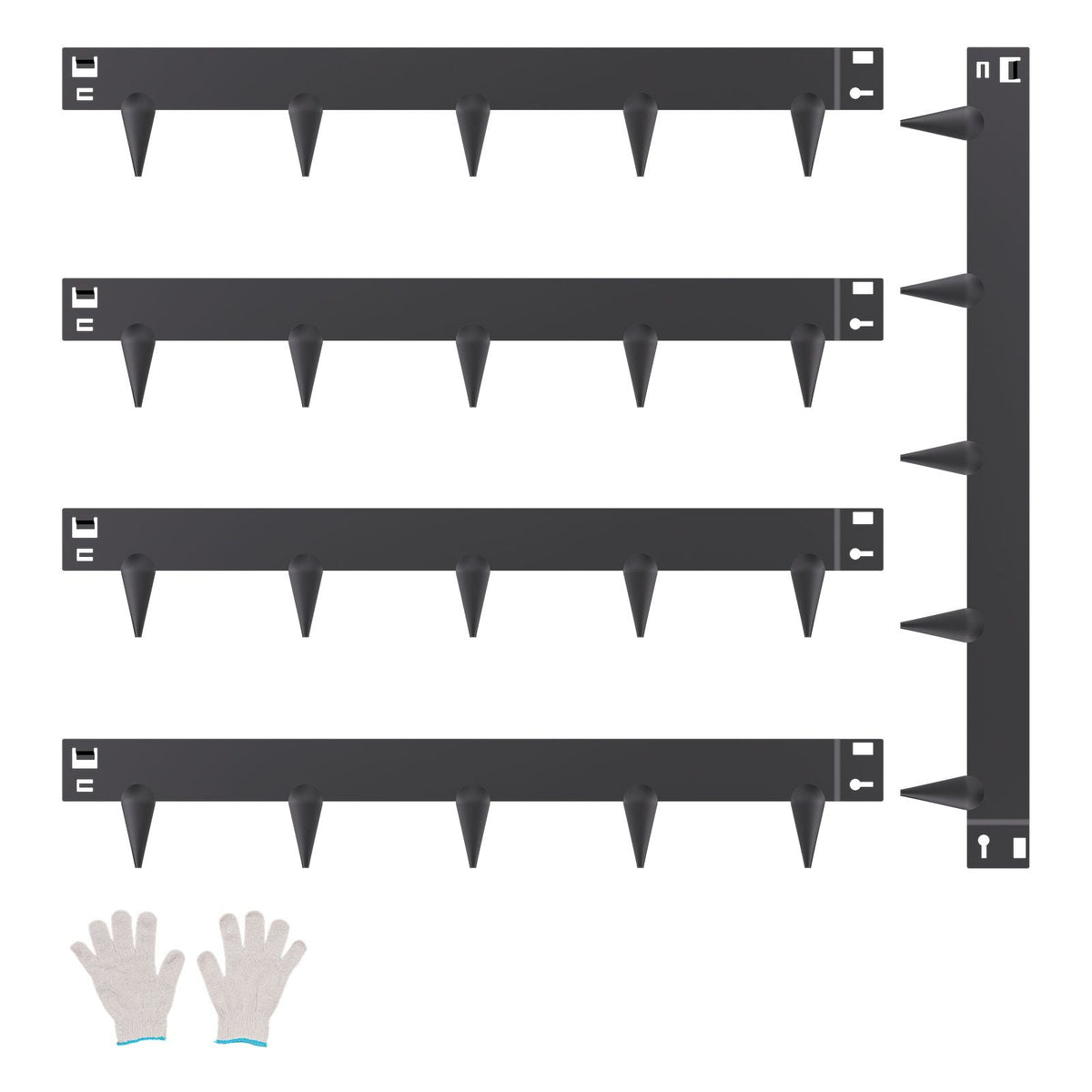 Steel Landscape Edging, 5 Packs 39 x 3 in Rust-Resistant Metal Landscape Edging, Bendable Garden Edging Border, Heavy Duty Lawn Edging, Easy-to-Install, Flower Bed Yard Pathway Divider Black