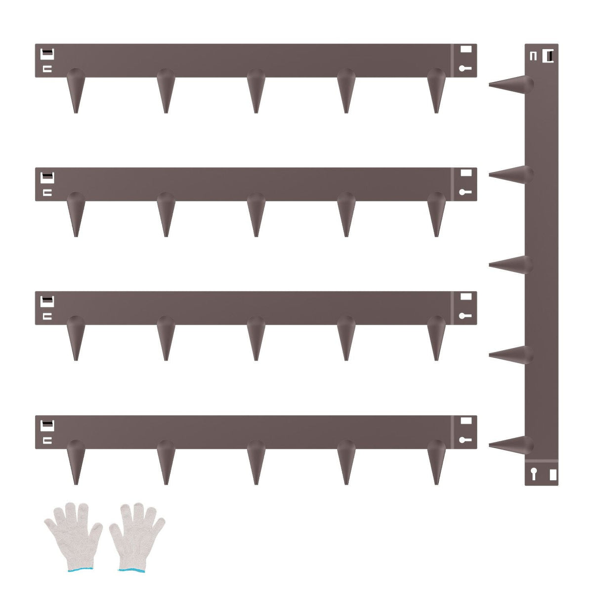 Steel Landscape Edging, 5 Packs 39 x 3 in Rust-Resistant Metal Landscape Edging, Bendable Garden Edging Border, Heavy Duty Lawn Edging, Easy-to-Install, Flower Bed Yard Pathway Divider Brown