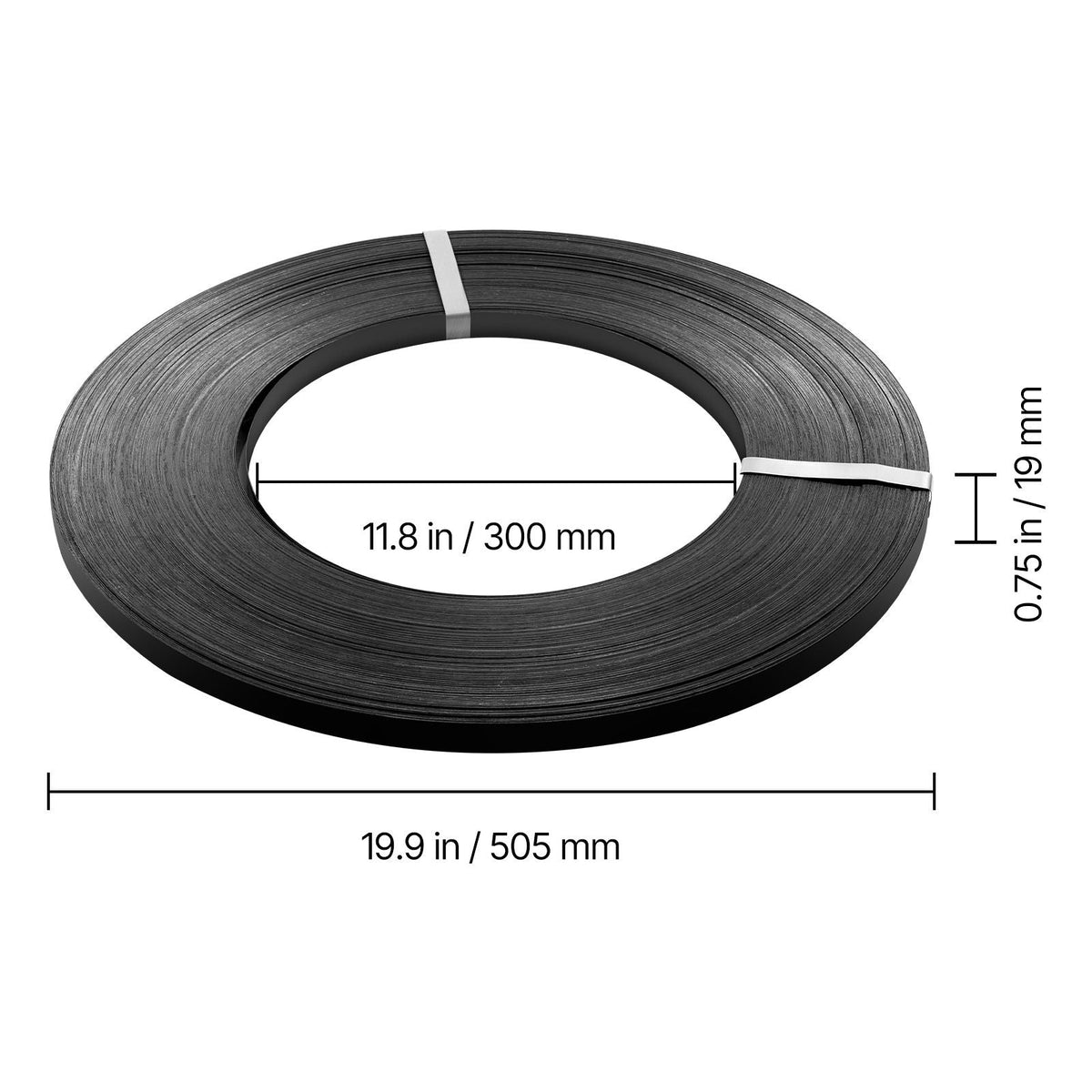 Steel Strapping Coil, 3/4 in x 0.02 in x 1640 ft, Metal Strapping Banding Roll Withstands Harsh Environment, 1700 lbs Break Strength, Heavy Duty Banding Pallet Strap Coil for Pallet Packing