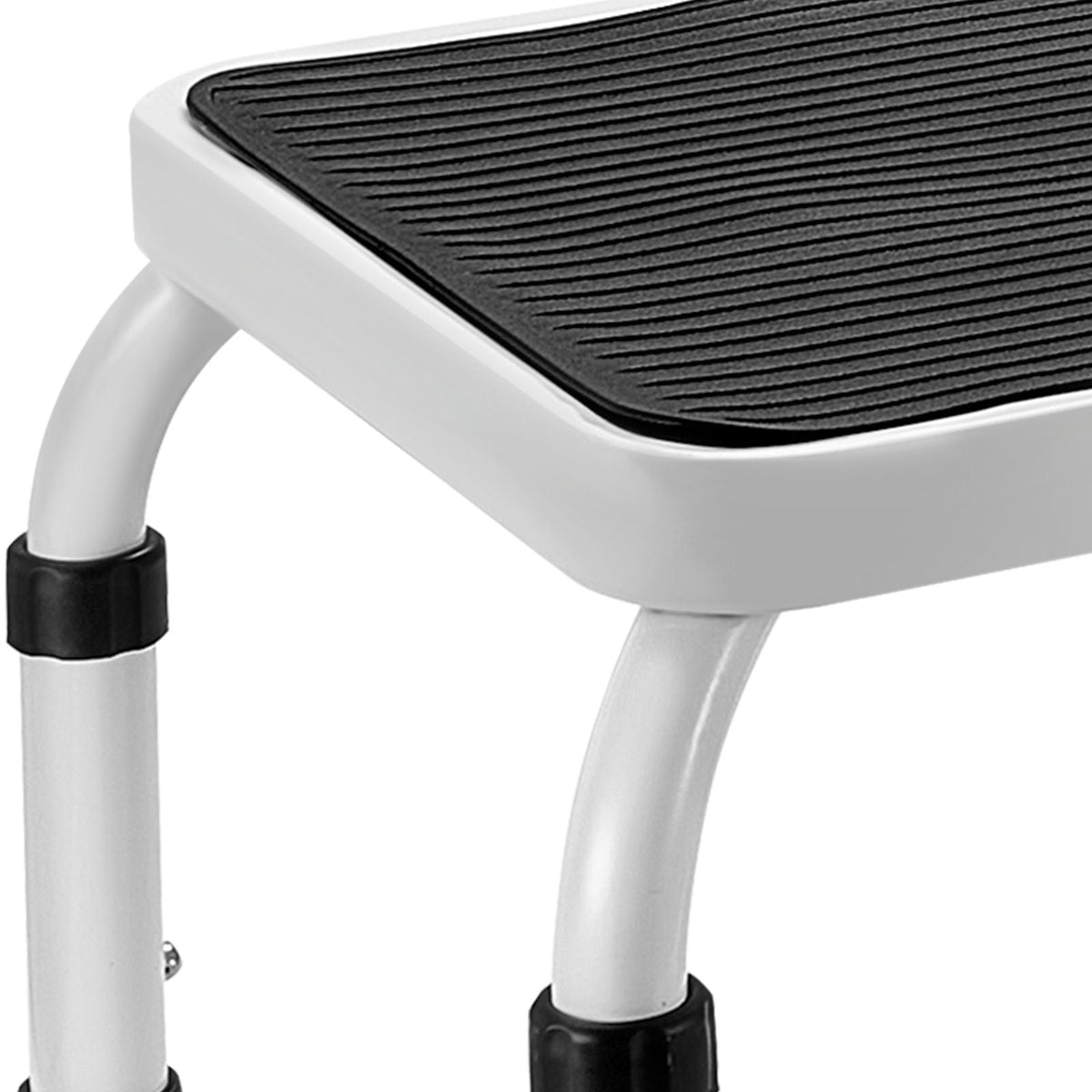Step Stool 1-Step 330lbs Capacity, 3 Adjustable Height with Handle Steel Step Ladder, Portable Toddler Step Stools for Adults, Non-Slip Sturdy Step Ladders for Office, RVs, Pets