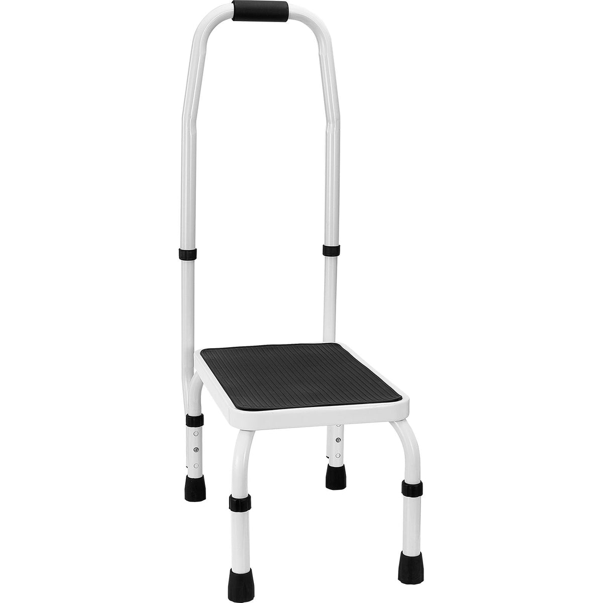 Step Stool 1-Step 330lbs Capacity, 3 Adjustable Height with Handle Steel Step Ladder, Portable Toddler Step Stools for Adults, Non-Slip Sturdy Step Ladders for Office, RVs, Pets