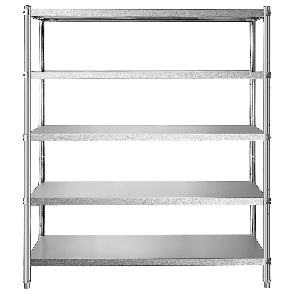 Storage Shelf, 5-Tier Storage Shelving Unit, Stainless Steel Garage Shelf, 70.9 x 17.7 x 70.9 inch Heavy Duty Storage Shelving, 1650 Lbs Total Capacity with Adjustable Height