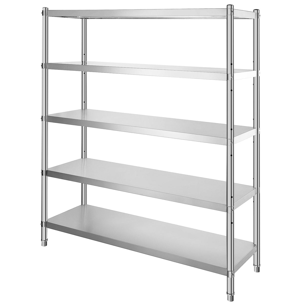 Storage Shelf, 5-Tier Storage Shelving Unit, Stainless Steel Garage Shelf, 70.9 x 17.7 x 70.9 inch Heavy Duty Storage Shelving, 1650 Lbs Total Capacity with Adjustable Height