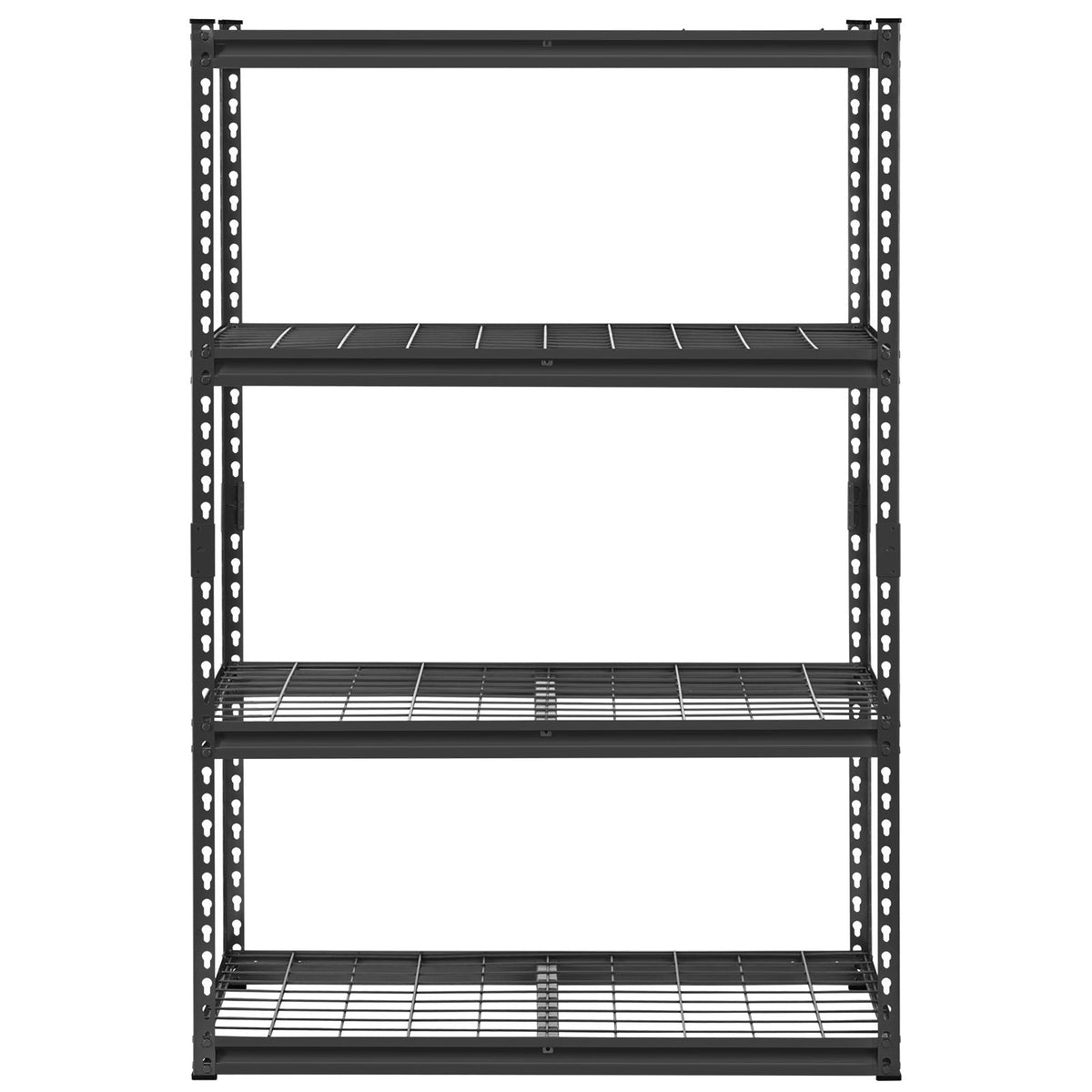 Storage Shelves, 2400 lbs, 4 Tier Heavy Duty Garage Shelving, 20" D x 40" W x 60" H Adjustable Metal Shelves for Industrial Shelving Unit Utility Shelf, for Kitchen, Warehouse, Basement, Black
