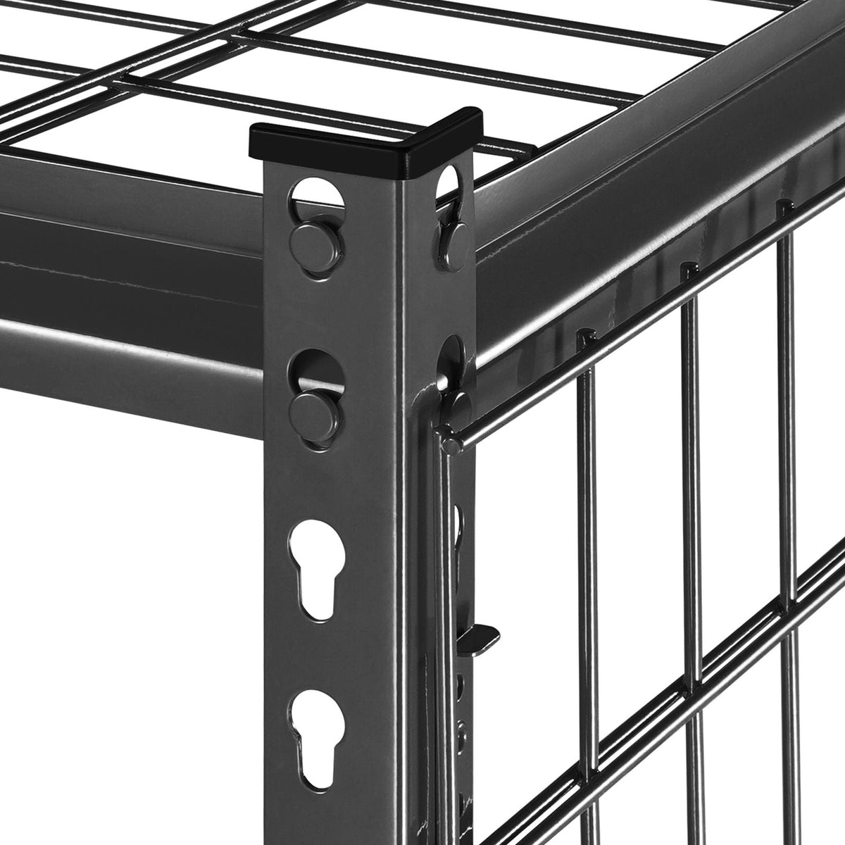 Storage Shelves, 2500 lbs, 5 Tier Heavy Duty Garage Shelving, 18" D x 48" W x 72" H Adjustable Metal Shelves for Industrial Shelving Unit Utility Shelf, for Kitchen, Warehouse, Basement, Black