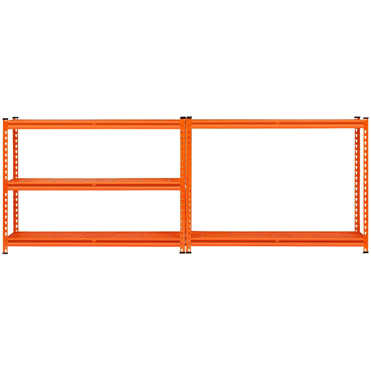 Storage Shelves, 2500 lbs, 5 Tier Heavy Duty Garage Shelving, 18" D x 48" W x 72" H Adjustable Metal Shelves for Industrial Shelving Unit Utility Shelf, for Kitchen, Warehouse, Basement, Orange