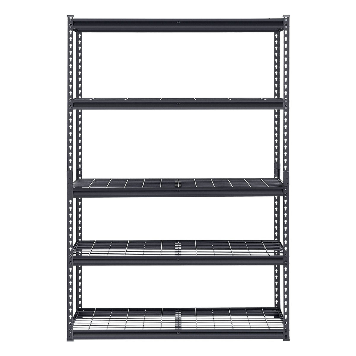Storage Shelves, 3000 lbs, 5 Tier Heavy Duty Garage Shelving, 20" D x 48" W x 72" H Adjustable Metal Shelves for Industrial Shelving Unit Utility Shelf, for Kitchen, Warehouse, Basement, Black