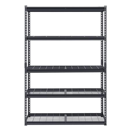 Storage Shelves, 3000 lbs, 5 Tier Heavy Duty Garage Shelving, 20" D x 48" W x 72" H Adjustable Metal Shelves for Industrial Shelving Unit Utility Shelf, for Kitchen, Warehouse, Basement, Black