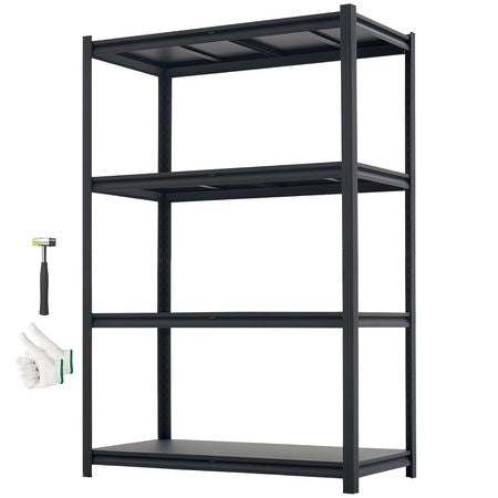Storage Shelves, 4-Tier Adjustable, 2400 lbs Capacity, Heavy Duty Garage Storage Shelving Unit, Metal Utility Rack Shelf, for Garage Workshop Warehouse Basement, 40.55" W x 20.55" D x 60.2" H