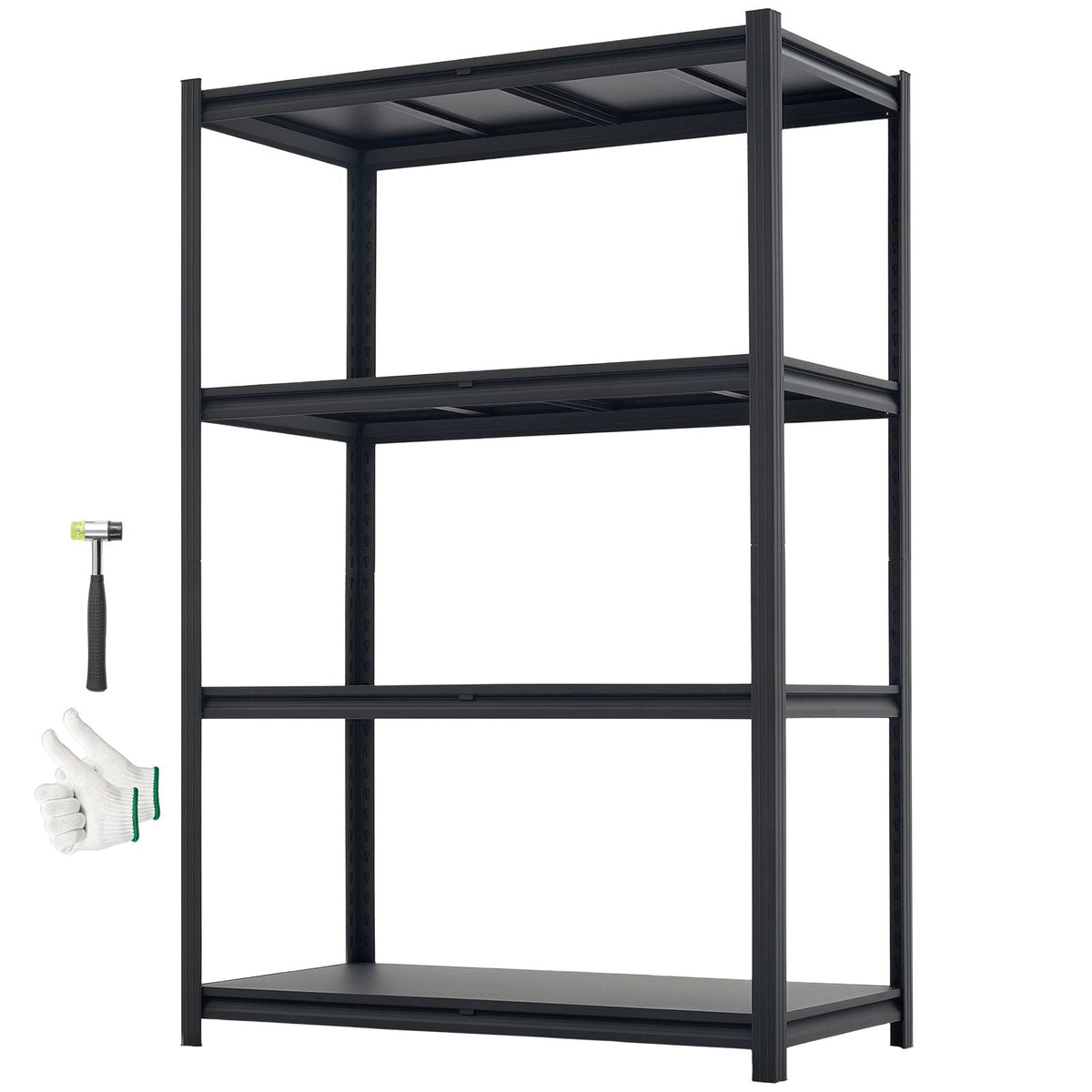 Storage Shelves, 4-Tier Adjustable, 2400 lbs Capacity, Heavy Duty Garage Storage Shelving Unit, Metal Utility Rack Shelf, for Garage Workshop Warehouse Basement, 40.55" W x 20.55" D x 60.2" H