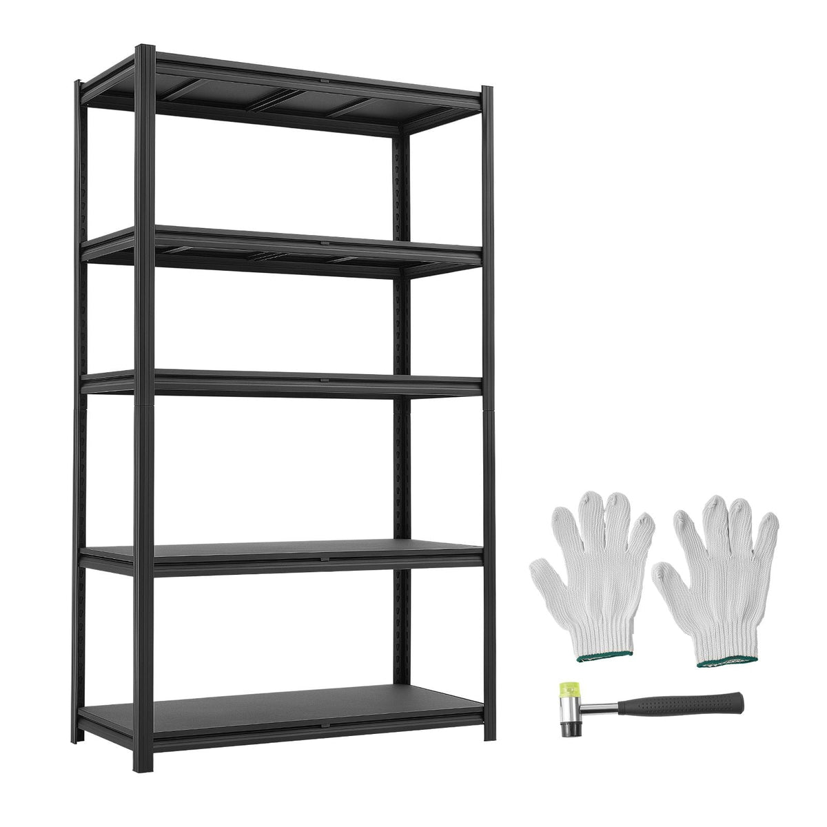 Storage Shelves, 5-Tier Adjustable, 3000 lbs Capacity, Heavy Duty Garage Storage Shelving Unit, Metal Utility Rack Shelf, for Garage Warehouse Basement Kitchen, 40.55" W x 18.31" D x 71.38" H