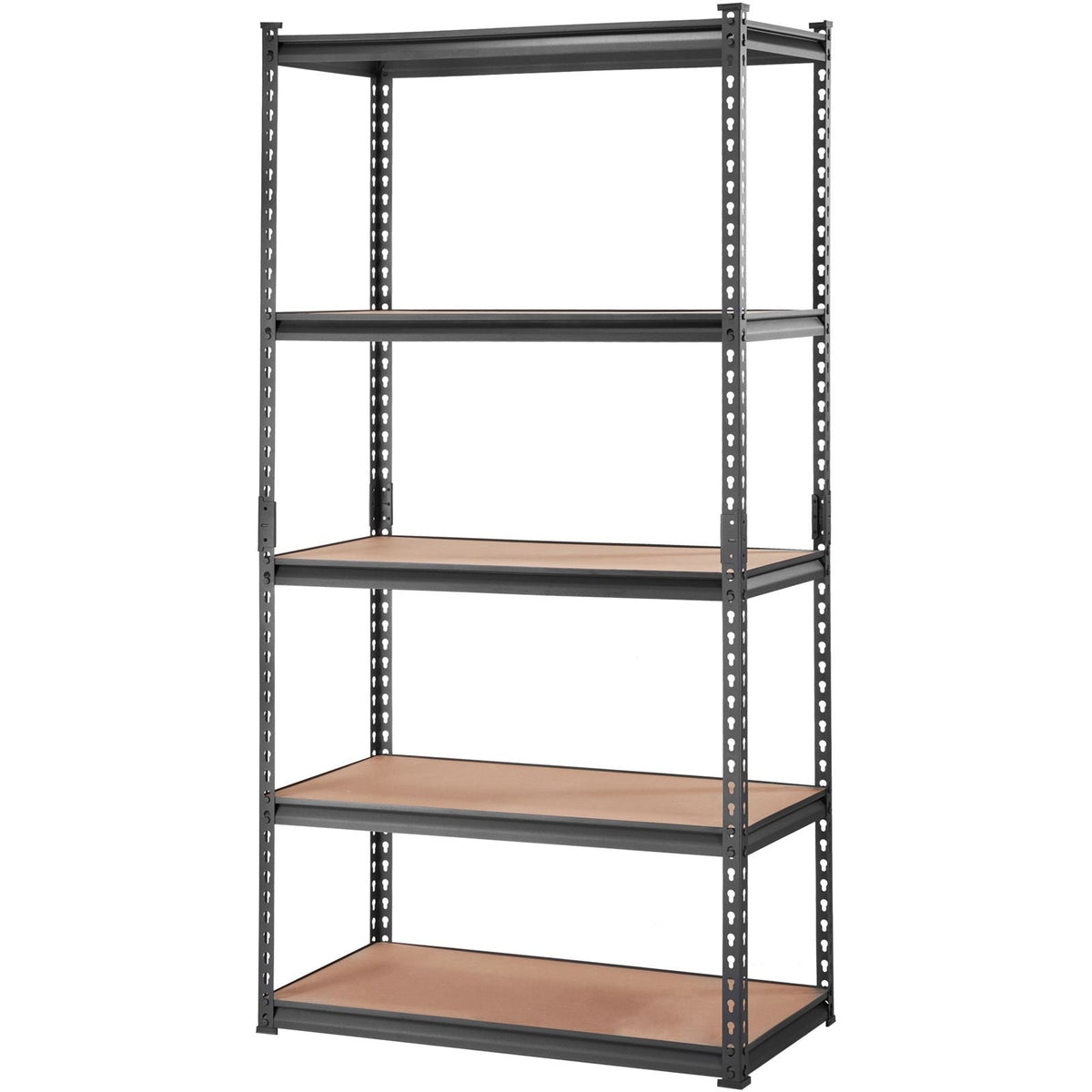 Storage Shelving Unit, 5-Tier Adjustable, 2000 lbs Capacity, Heavy Duty Garage Shelves Metal Organizer Utility Rack, Black, 35" L x 18" W x 71" H for Kitchen Pantry Basement Bathroom Laundry