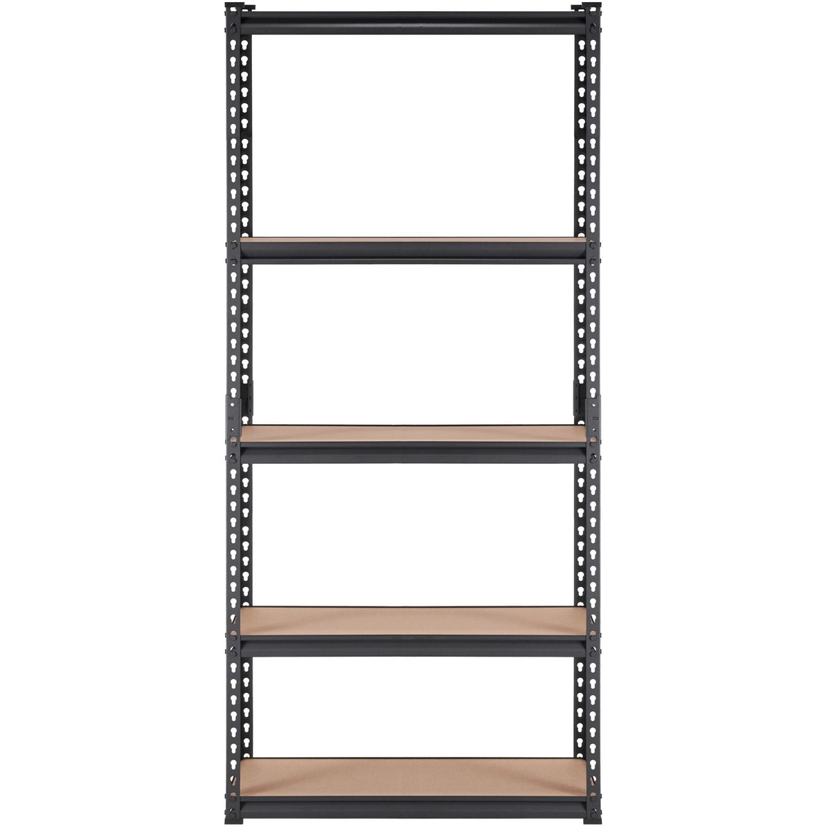 Storage Shelving Unit, 5-Tier Adjustable, 2000 lbs Capacity, Heavy Duty Garage Shelves Metal Organizer Utility Rack, Black, 35" L x 18" W x 71" H for Kitchen Pantry Basement Bathroom Laundry