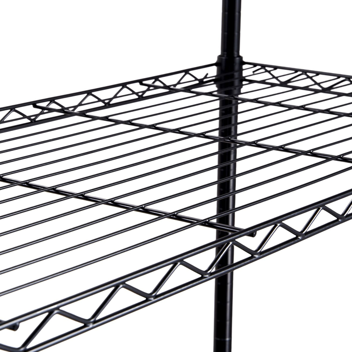 Storage Shelving Unit with Wheels, 4-Tier Adjustable, 700 lbs Capacity, Heavy Duty Garage Shelves Metal Organizer Wire Rack, Black, 47.2" L x 17.7" W x 74" H for Kitchen Pantry Basement Bathroom