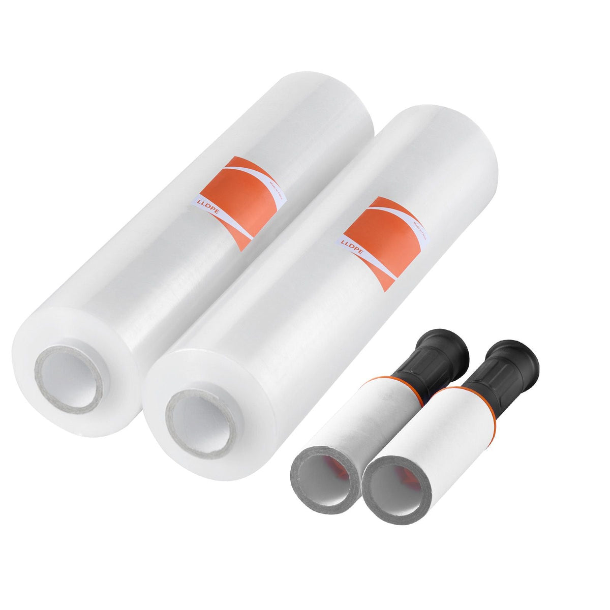 Stretch Film, 15 inches x 1000 feet, 2 Pack, 60 Gauge Industrial Strength Clear Durable Stretch Wrap Roll, Heavy Duty Shrink Film Stretch Wrap with Handles for Pallet Wrapping Shipping Moving