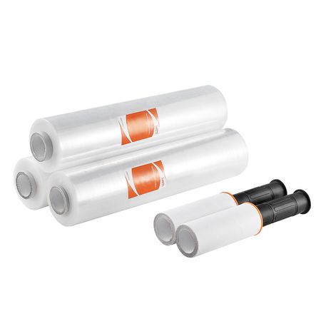 Stretch Film, 15 inches x 1000 feet, 3 Pack, 60 Gauge Industrial Strength Clear Durable Stretch Wrap Roll, Heavy Duty Shrink Film Stretch Wrap with Handles for Pallet Wrapping Shipping Moving