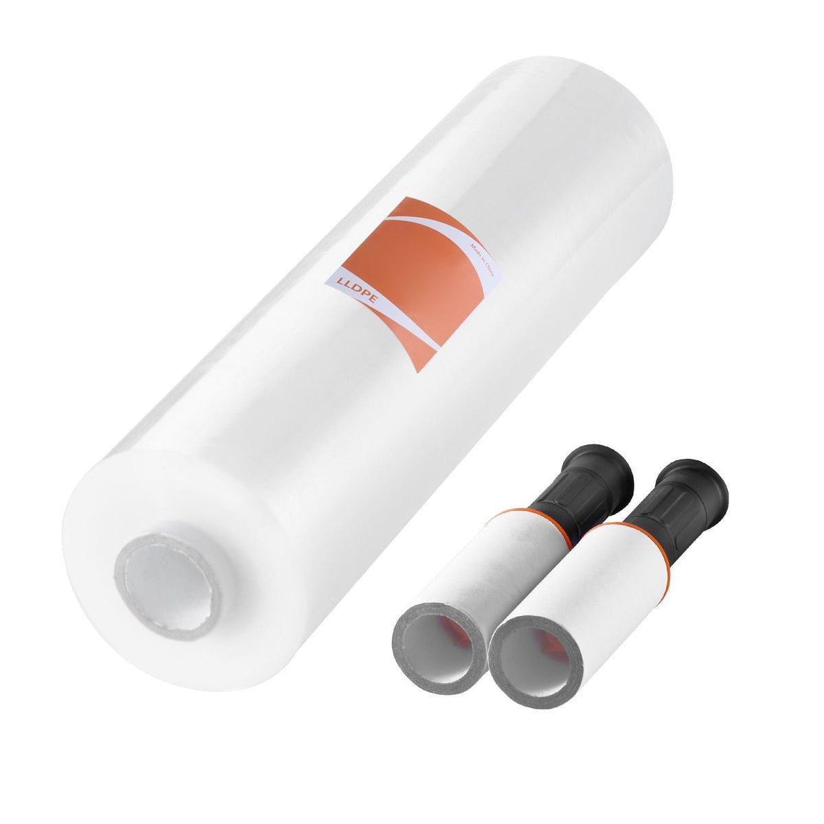 Stretch Film, 15 inches x 1200 feet, 1 Pack, 80 Gauge Industrial Strength Clear Durable Stretch Wrap Roll, Heavy Duty Shrink Film Stretch Wrap with Handles for Pallet Wrapping Shipping Moving