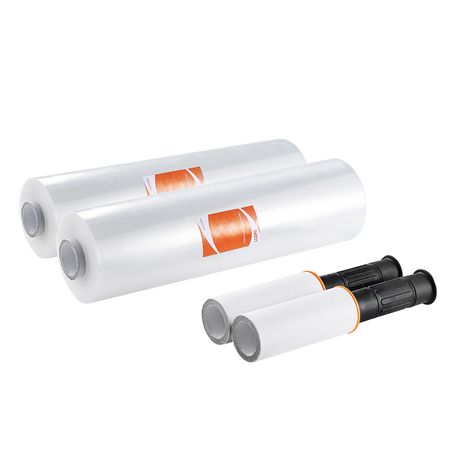 Stretch Film, 15 inches x 1200 feet, 2 Pack, 80 Gauge Industrial Strength Clear Durable Stretch Wrap Roll, Heavy Duty Shrink Film Stretch Wrap with Handles for Pallet Wrapping Shipping Moving