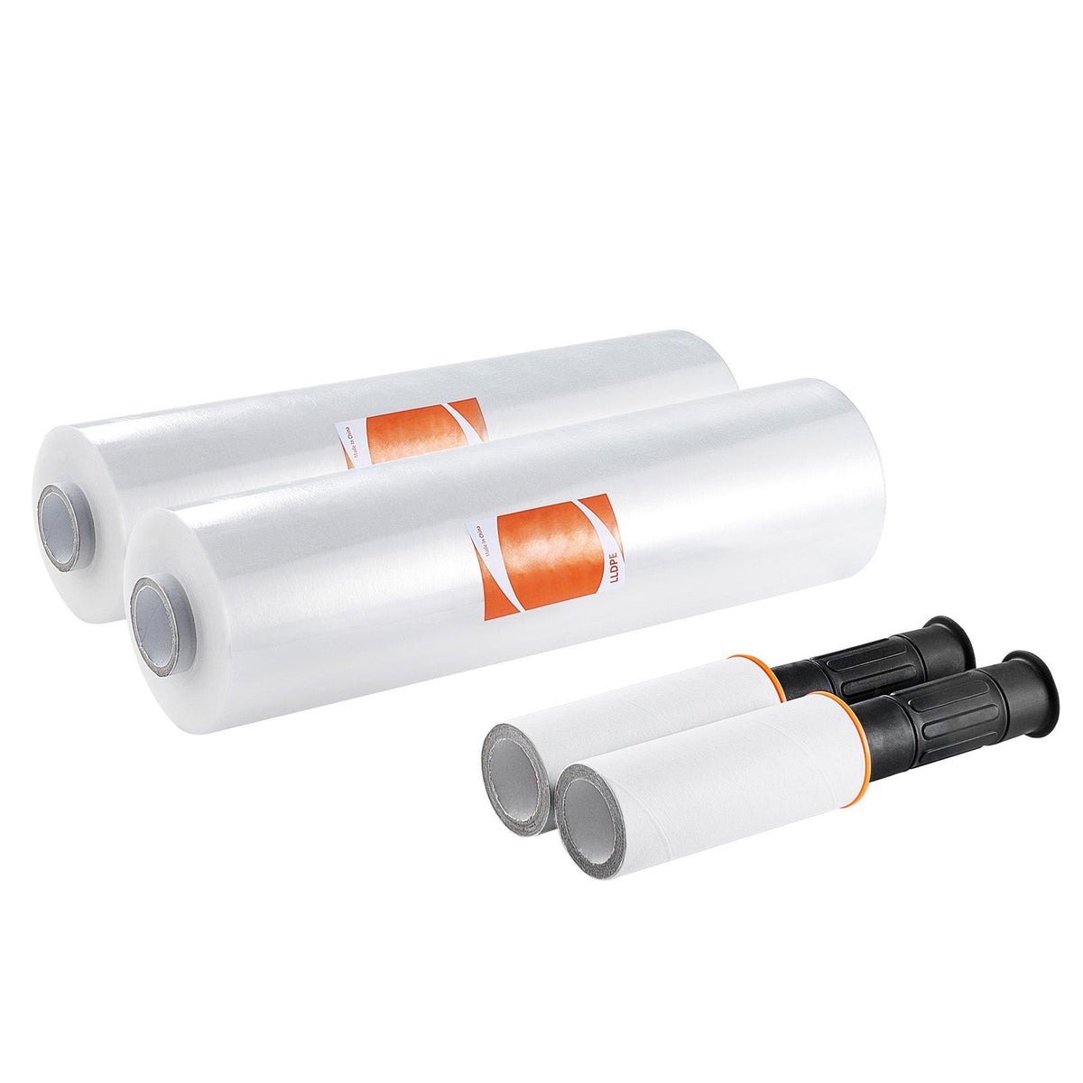 Stretch Film, 15 inches x 1200 feet, 2 Pack, 80 Gauge Industrial Strength Clear Durable Stretch Wrap Roll, Heavy Duty Shrink Film Stretch Wrap with Handles for Pallet Wrapping Shipping Moving