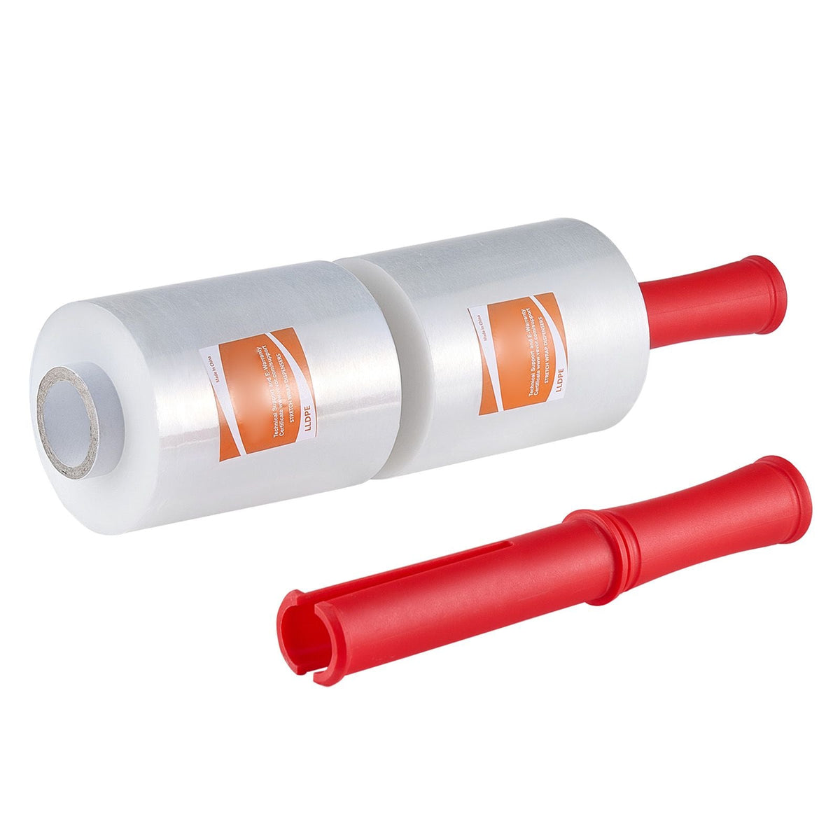 Stretch Film, 5 inches x 1000 feet, 2 Pack, 80 Gauge Industrial Strength Clear Durable Stretch Wrap Roll, Heavy Duty Shrink Film Stretch Wrap with Handles for Pallet Wrapping Shipping Moving
