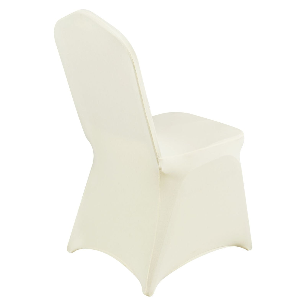 Stretch Spandex Folding Chair Covers, Universal Fitted Chair Cover, Removable Washable Protective Slipcovers, for Wedding, Holiday, Banquet, Party, Celebration, Dining (100PCS Beige)
