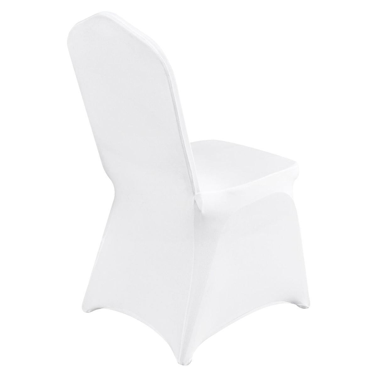 Stretch Spandex Folding Chair Covers, Universal Fitted Chair Cover, Removable Washable Protective Slipcovers, for Wedding, Holiday, Banquet, Party, Celebration, Dining (12PCS White)