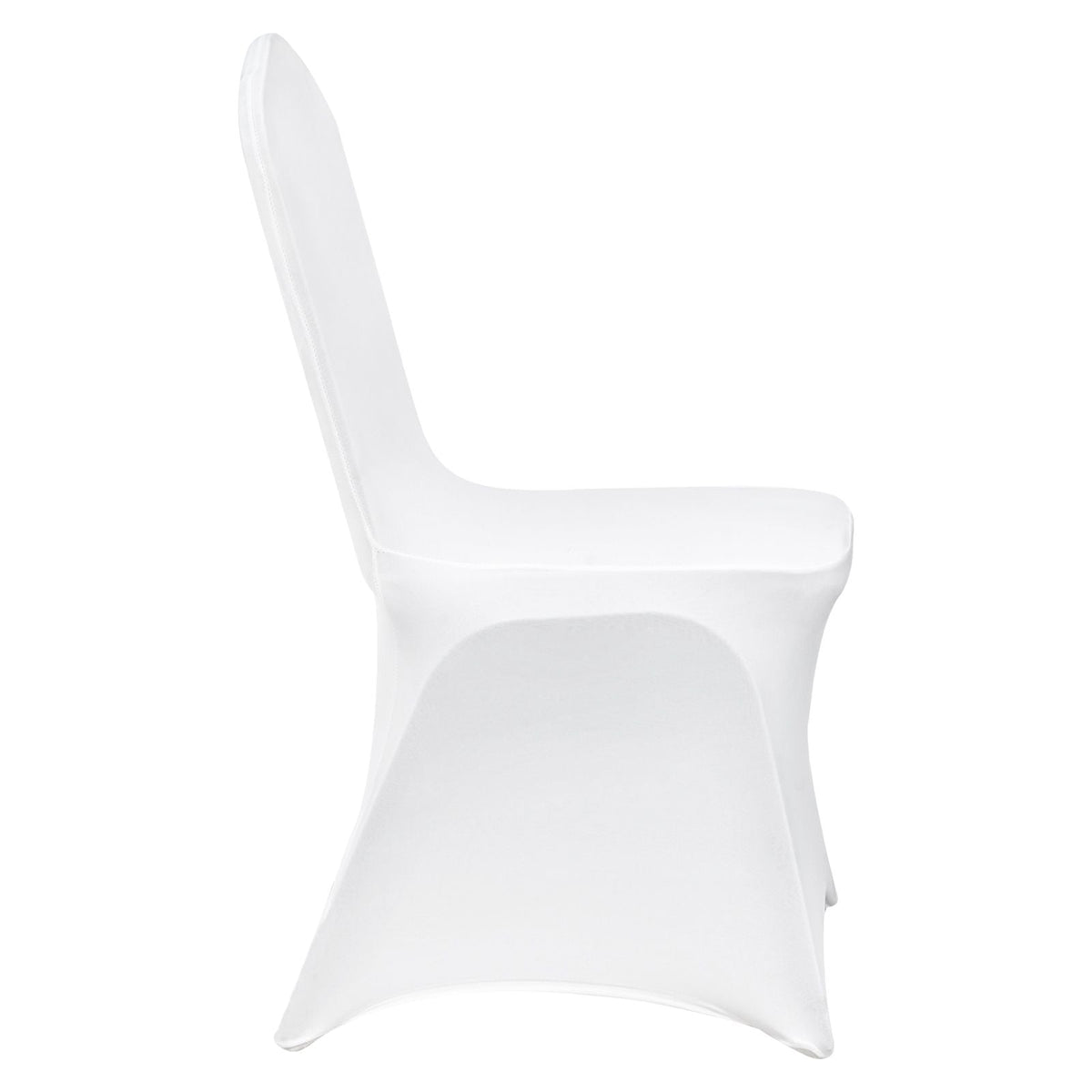 Stretch Spandex Folding Chair Covers, Universal Fitted Chair Cover, Removable Washable Protective Slipcovers, for Wedding, Holiday, Banquet, Party, Celebration, Dining (150PCS White)