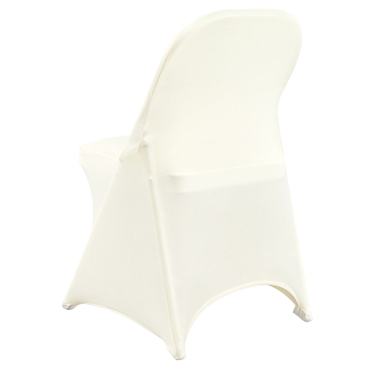 Stretch Spandex Folding Chair Covers, Universal Fitted Chair Cover, Removable Washable Protective Slipcovers, for Wedding, Holiday, Banquet, Party, Celebration, Dining (30PCS Ivory White)
