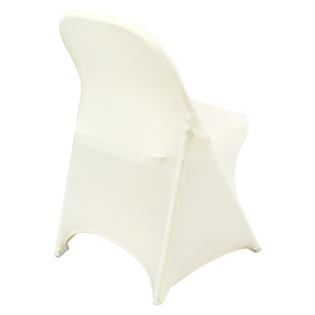 Stretch Spandex Folding Chair Covers, Universal Fitted Chair Cover, Removable Washable Protective Slipcovers, for Wedding, Holiday, Banquet, Party, Celebration, Dining (30PCS Ivory White)