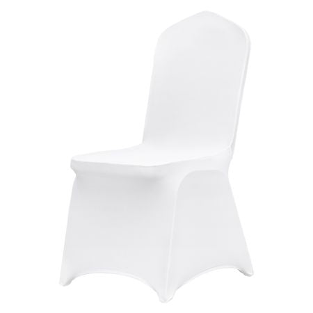 Stretch Spandex Folding Chair Covers, Universal Fitted Chair Cover, Removable Washable Protective Slipcovers, for Wedding, Holiday, Banquet, Party, Celebration, Dining (30PCS White)