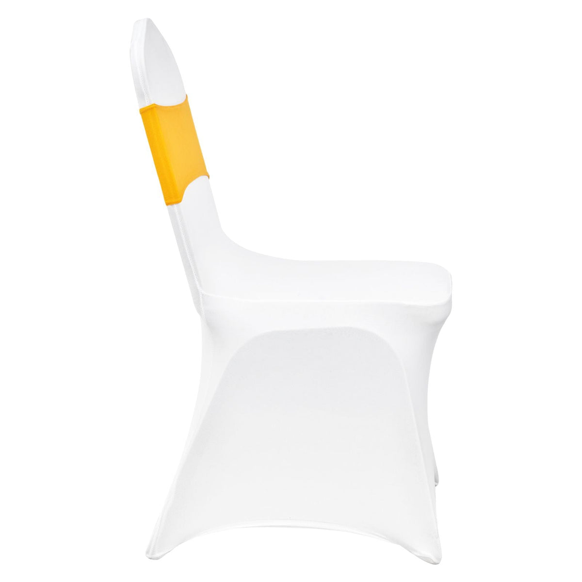 Stretch Spandex Folding Chair Covers, Universal Fitted Chair Cover with Chair Sashes, Removable Washable Protective Slipcovers, for Wedding, Holiday, Banquet, Party, Dining (30 Set Gold & White)