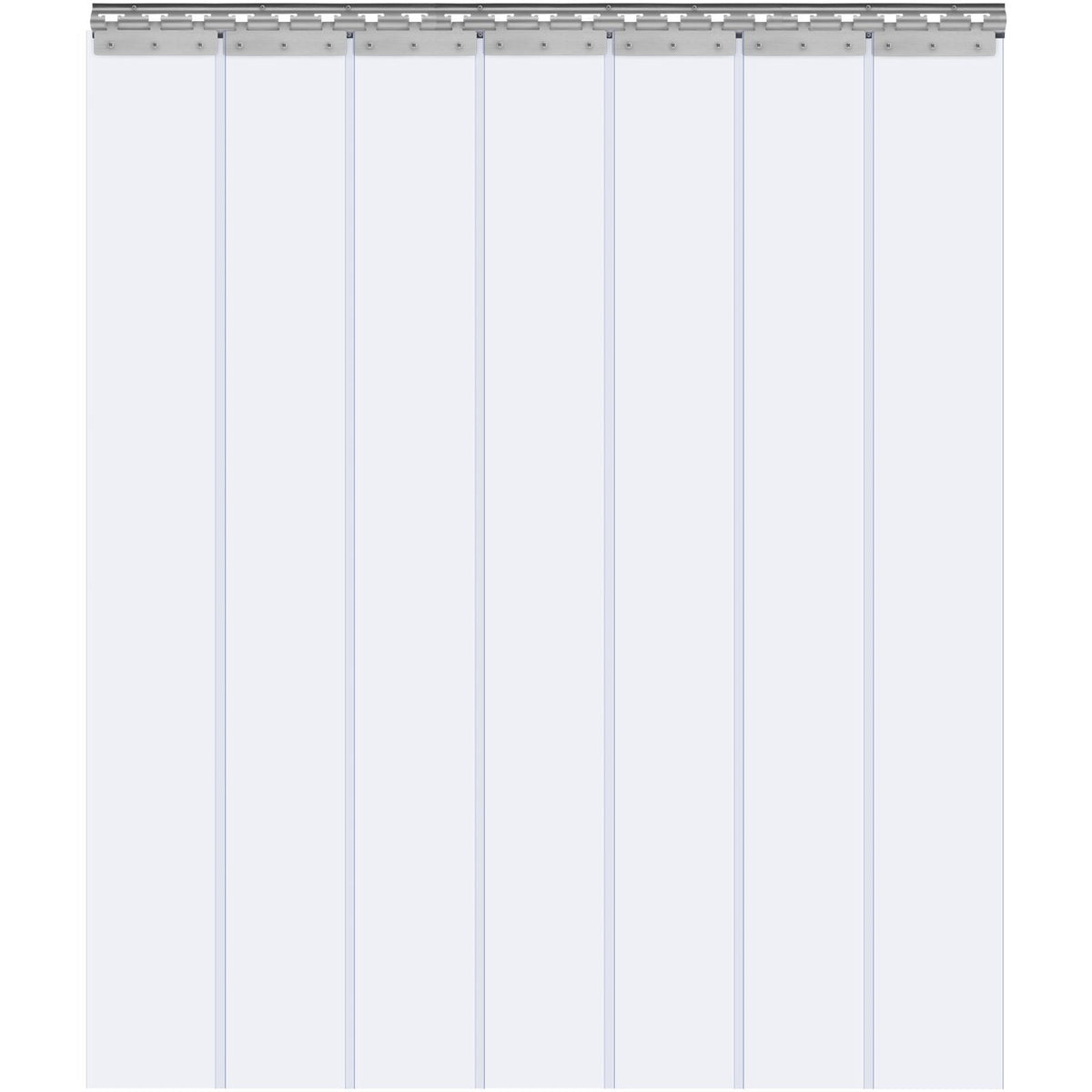 Strip Curtain, 84" Height x 42" Width, 0.08" Thickness, 7PCS Clear PVC Strip Door Curtain, Freezer Curtain, Plastic Door Strips for Walk in Freezers, Coolers & Warehouse Doors, with 50% Overlap