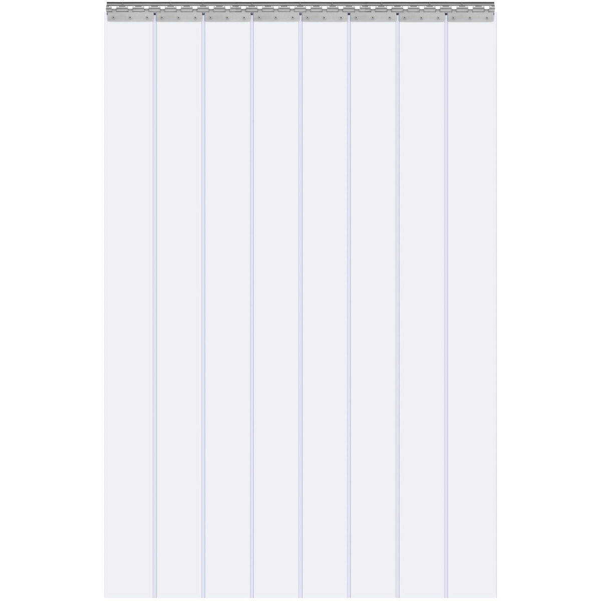 Strip Curtain, 96" Height x 48" Width, 0.08" Thickness, 8PCS Clear PVC Strip Door Curtain, Freezer Curtain, Plastic Door Strips for Walk in Freezers, Coolers & Warehouse Doors, with 50% Overlap