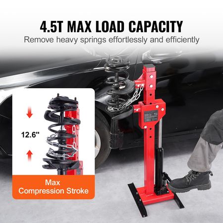 Strut Spring Compressor, 4.5 Ton/9920 LBS Hydraulic Jack Capacity, 1 Ton Rated Compression Force, Auto Strut Coil Spring Compressor Tool, Hydraulic Spring Compressor for Strut Spring Removing