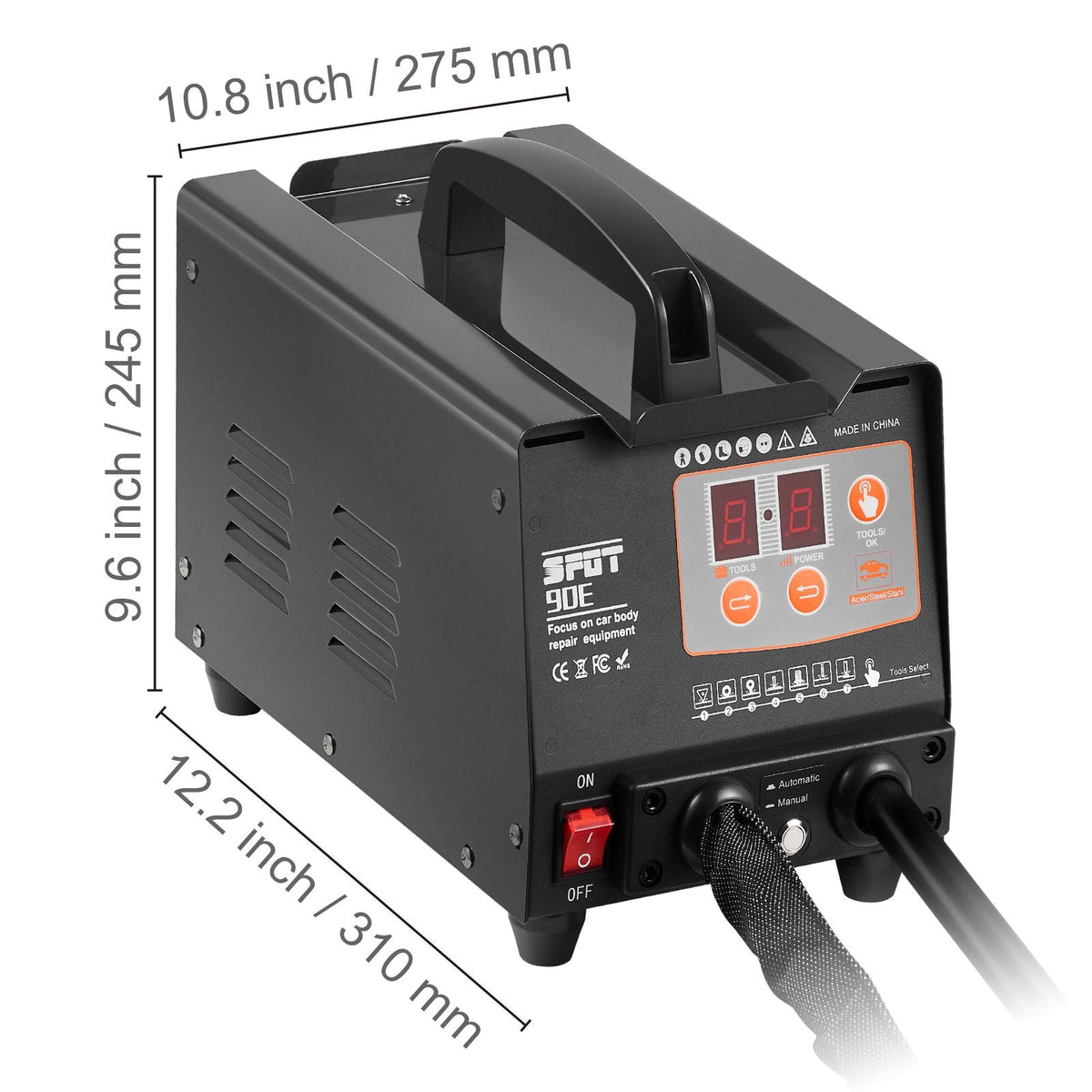 Stud Welder Dent Repair Kit, 220V 3KW Spot Welder Dent Puller with Auto/Manual Welding & 7 Versatile Modes, Auto Body Spot Welding Dent Puller Machine for Car, Truck Dent Repair