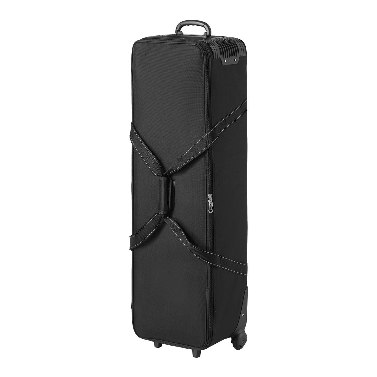 Studio Equipment Trolley Case, 39.37 x 14.96 x 12.60 in / 100 x 38 x 32 cm, Rolling Camera Bag, Carrying Bag with Wheels Straps Padded Compartment Handle, for Light Stands, Tripods, Telescopes