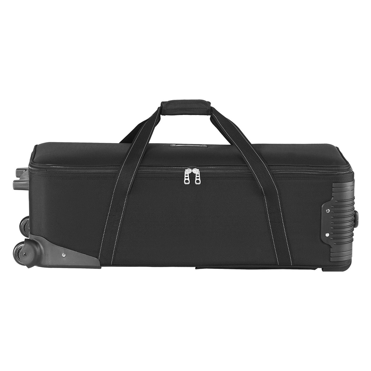 Studio Equipment Trolley Case, 46.46 x 14.57 x 11.81 in / 118 x 37 x 30 cm, Rolling Camera Bag, Carrying Bag with Wheels Straps Padded Compartment Handle, for Light Stands, Tripods, Telescopes
