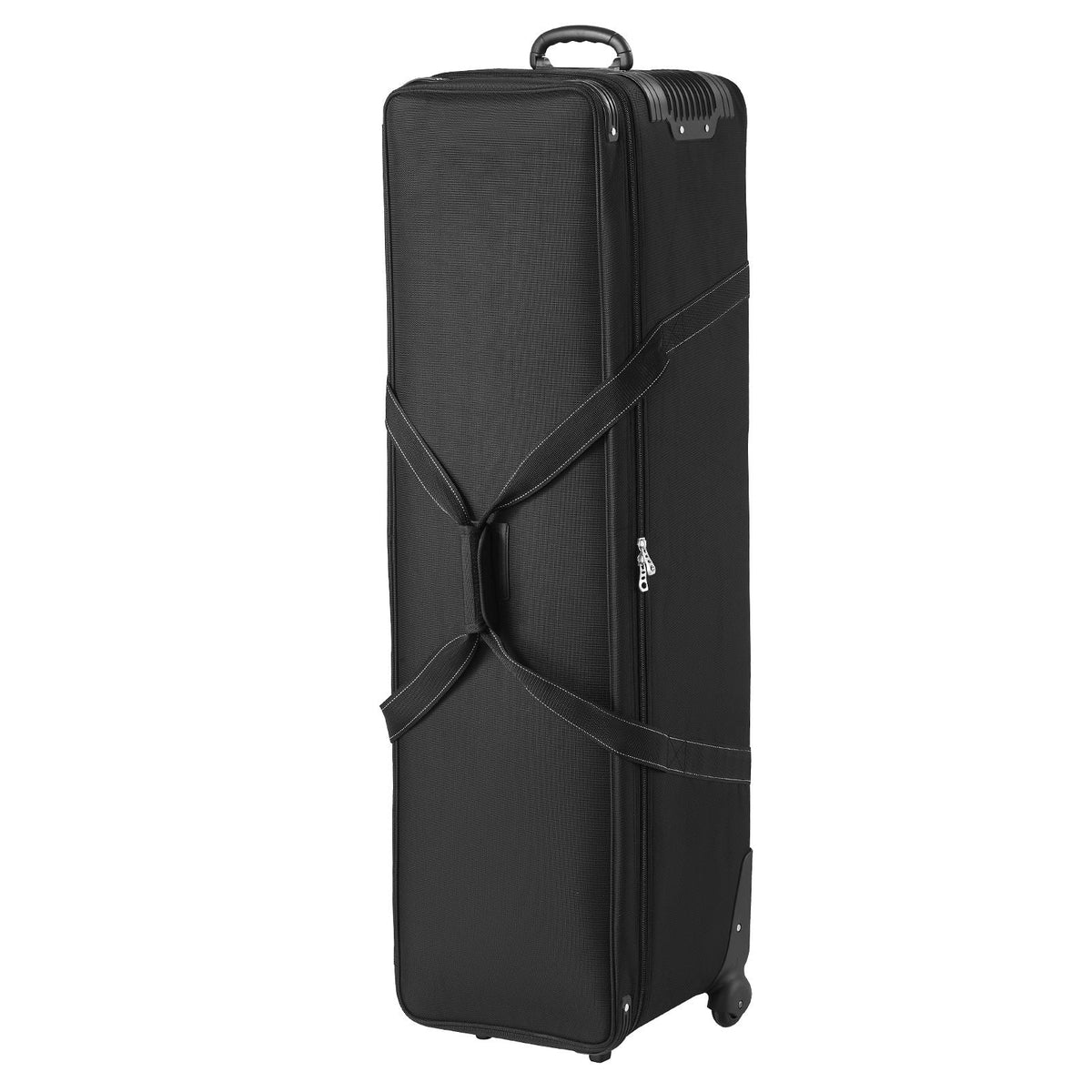 Studio Equipment Trolley Case, 51.57 x 14.37 x 14.96 in / 131 x 36.5 x 38 cm, Rolling Camera Bag, Carrying Bag with Wheels Straps Padded Compartment Handle, for Light Stands, Tripods, Telescopes
