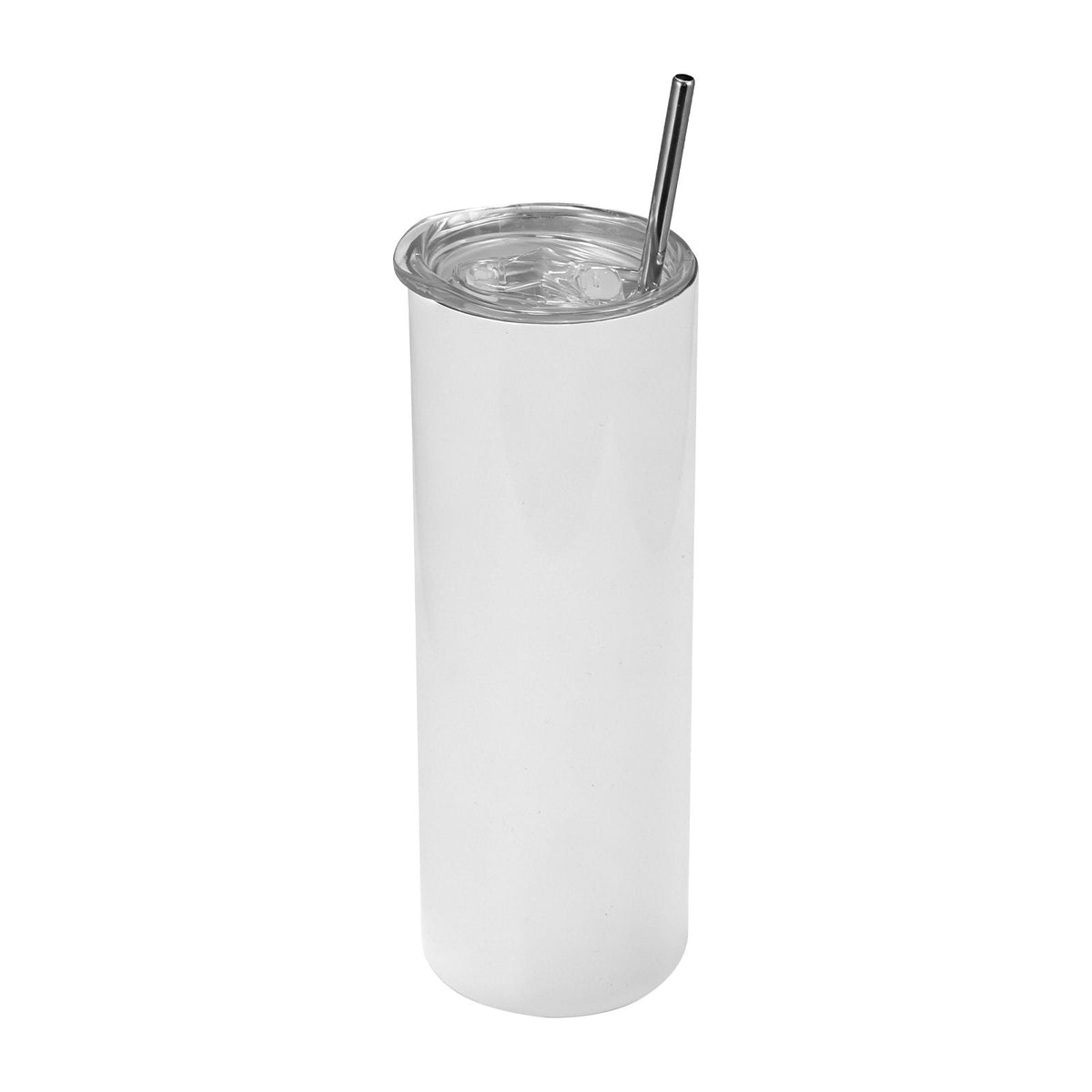 Sublimation Tumblers, 4 Pack, 20 oz Skinny Straight Tumblers Bulk, Stainless Steel Sublimation Cups with Lids and Straws, Double Wall Insulated Tumbler Blank, for DIY Personalized Customization