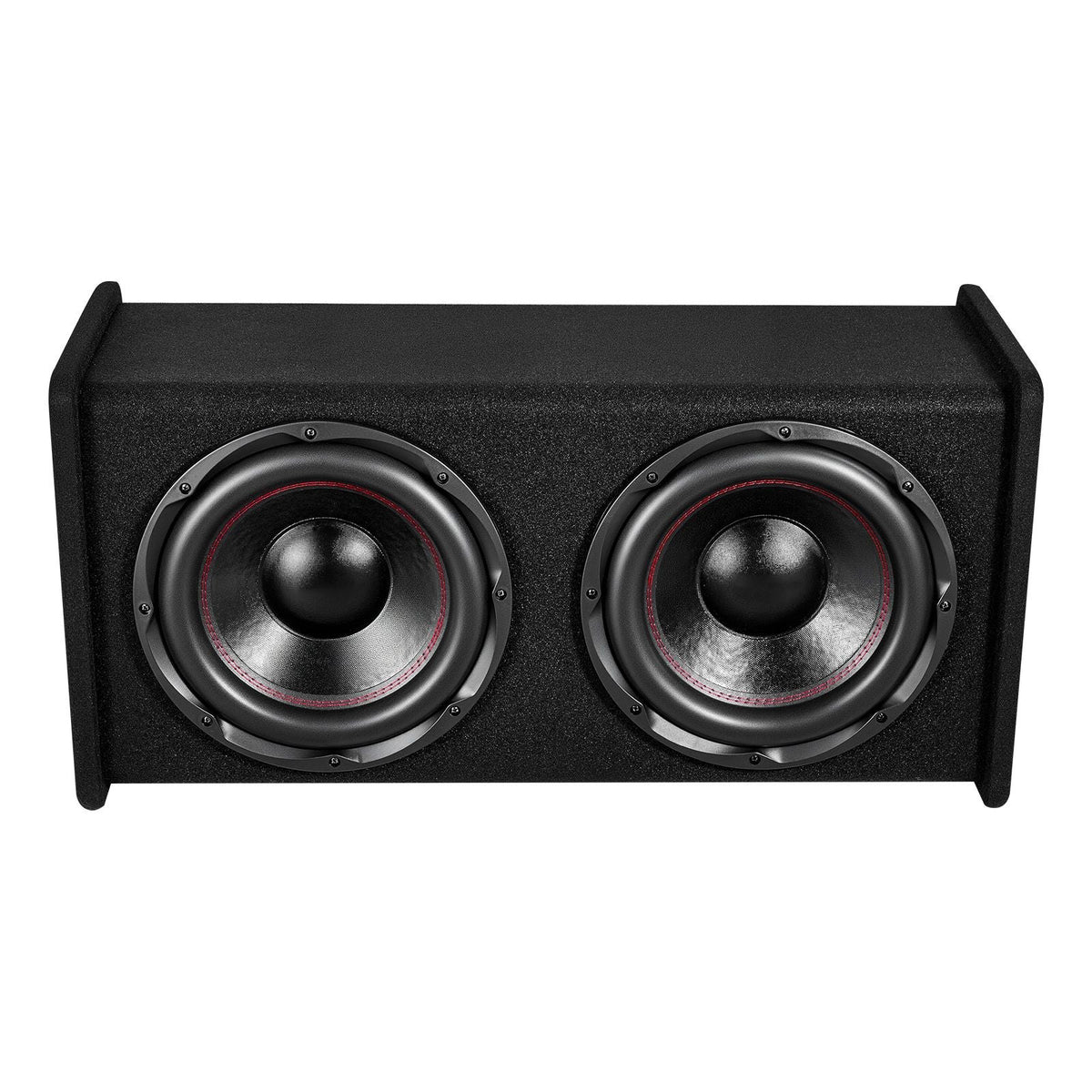 Subwoofer Bass Package, 12 in, 490W RMS, Dual Car Audio Subwoofer and Amp Package, with Loaded Enclosure, Separate Amplifier, and Wiring Kit, for Various Vehicles Trunks, Car Audio Systems