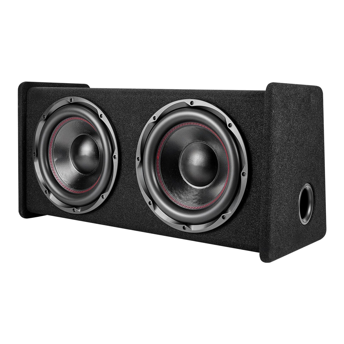 Subwoofer Bass Package, 12 in, 490W RMS, Dual Car Audio Subwoofer and Amp Package, with Loaded Enclosure, Separate Amplifier, and Wiring Kit, for Various Vehicles Trunks, Car Audio Systems