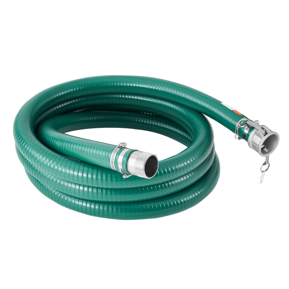 Suction Hose Kit for Water Pump, with 2 in x 65 ft Blue Backwash Hose, 20 ft Green Suction Hose, and Steel Round Hole Strainer, Camlocks, Clamps, Cam & Groove Adapter, for Multiple Purposes