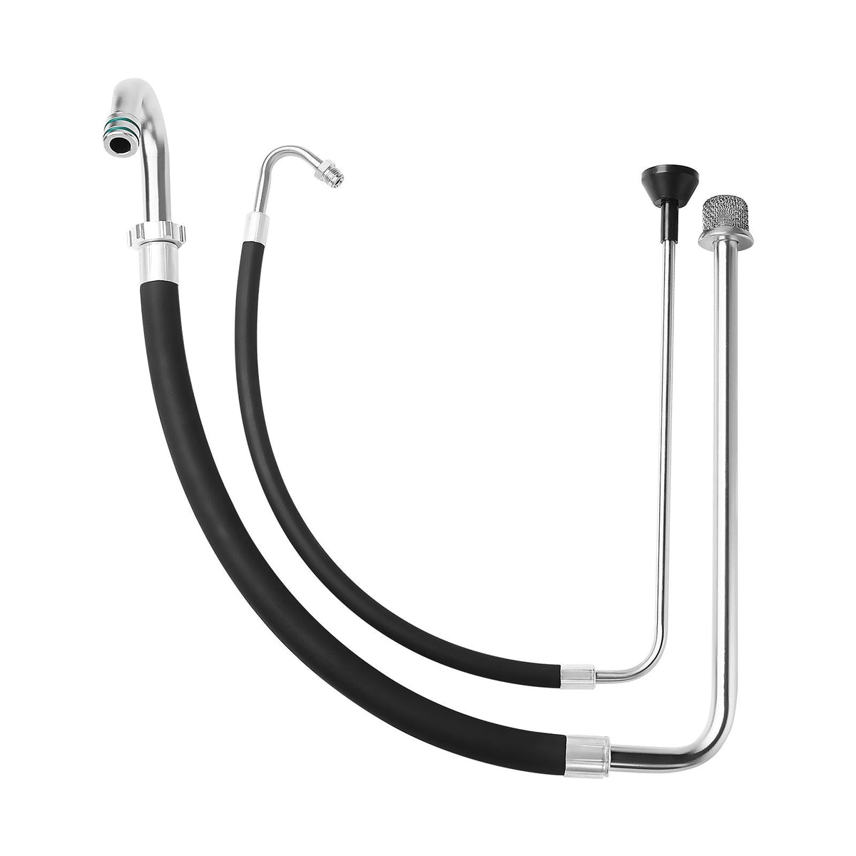 Suction Hose Tube and Reflux Line Sets, Aluminum Alloy an Rubber Suction Hose and Reflux Line Set, Paint Sprayers Tool Part, Compatible with Multiple Airless Spraying/Line Painting Machine
