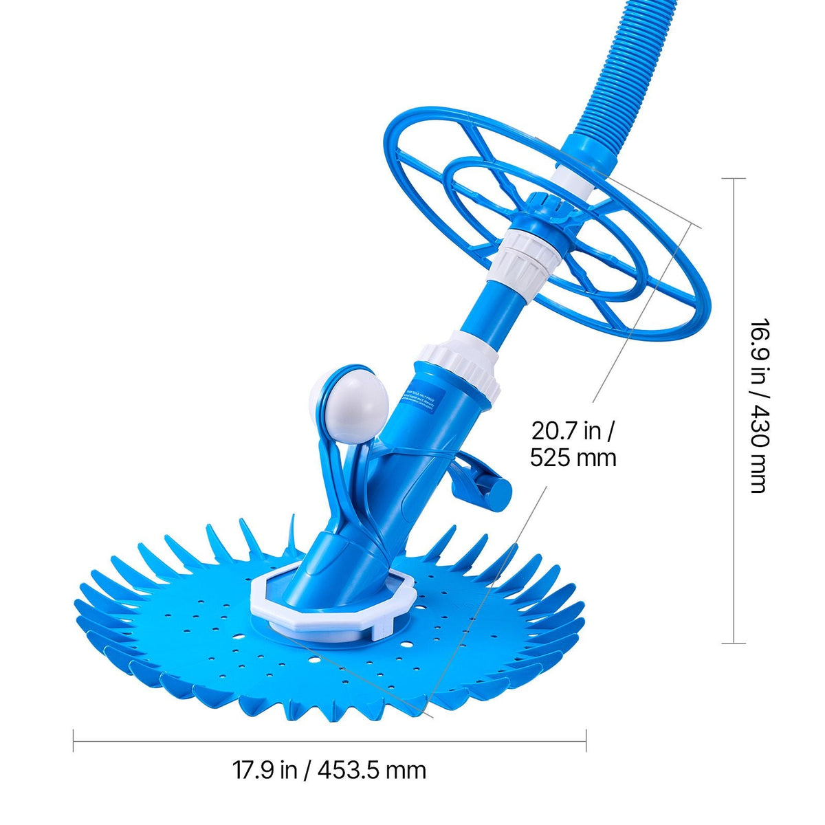 Suction Pool Cleaner, Automatic Pool Vacuum Cleaner, Suction Side Automatic Pool Cleaner, Suction Vacuum Pool Sweeper with 12 Hoses, for In-ground Pool and Above-ground Pool Up to 20 x 35 ft