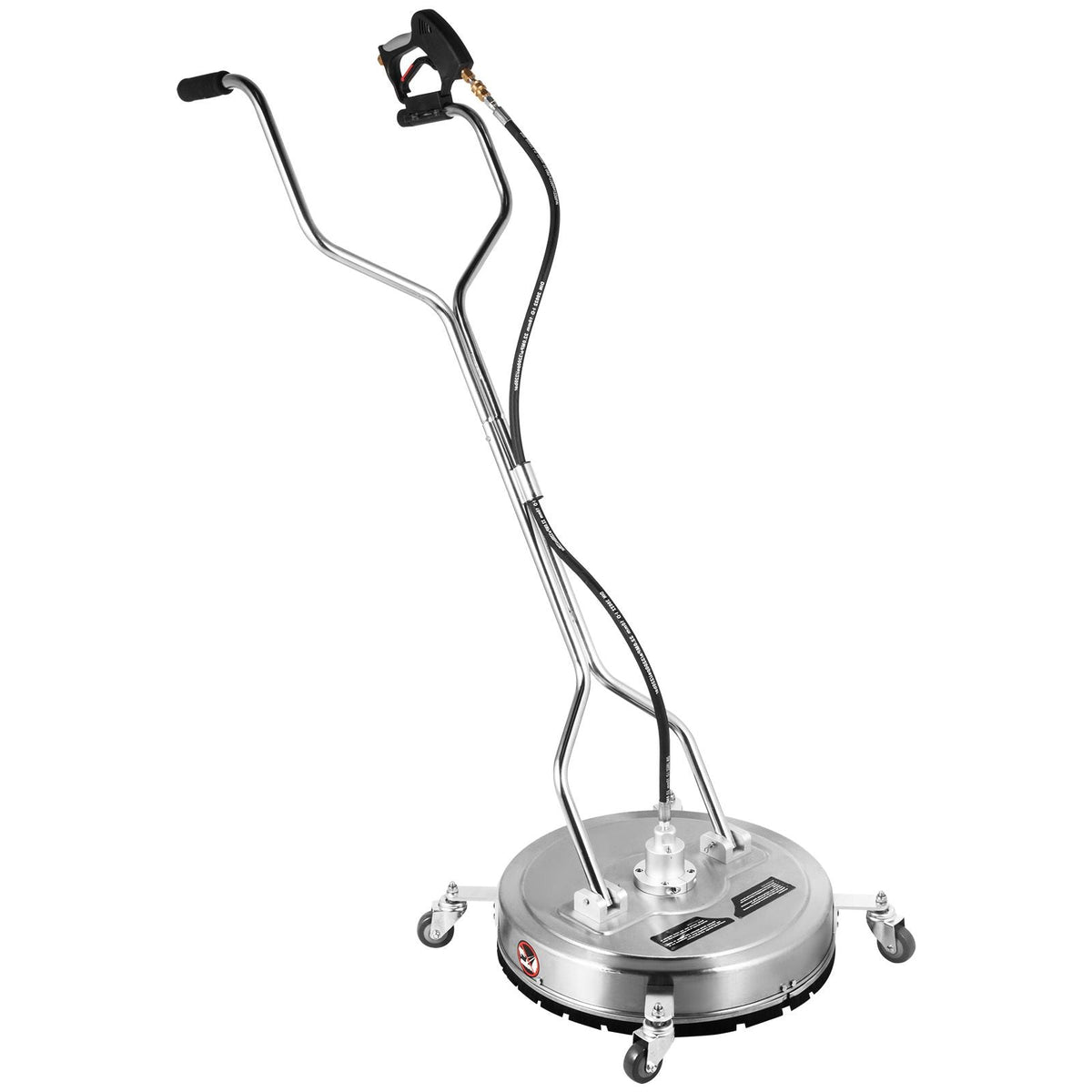 Surface Cleaner 18 inch Flat Surface Cleaner for Pressure Washer 4000psi Pressure with 3/8 Quick Connector Surface Cleaner with Casters 10.5GPM Stainless Steel Rotating Rod & 3 Nozzle for Patio